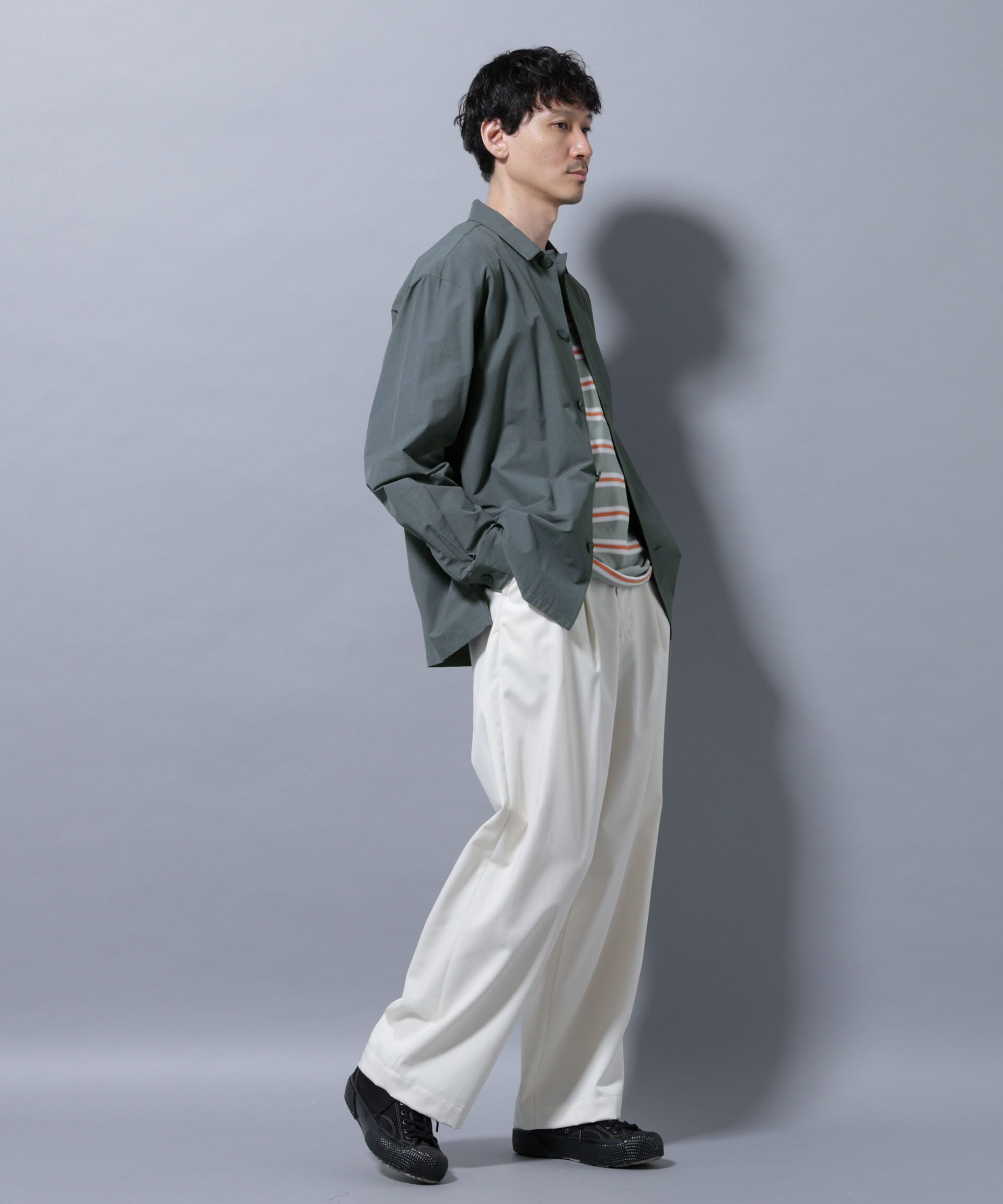 nano･universe「ストレッチワイドシャツブルゾン(セットアップ可)」|シャツ・ブラウス|