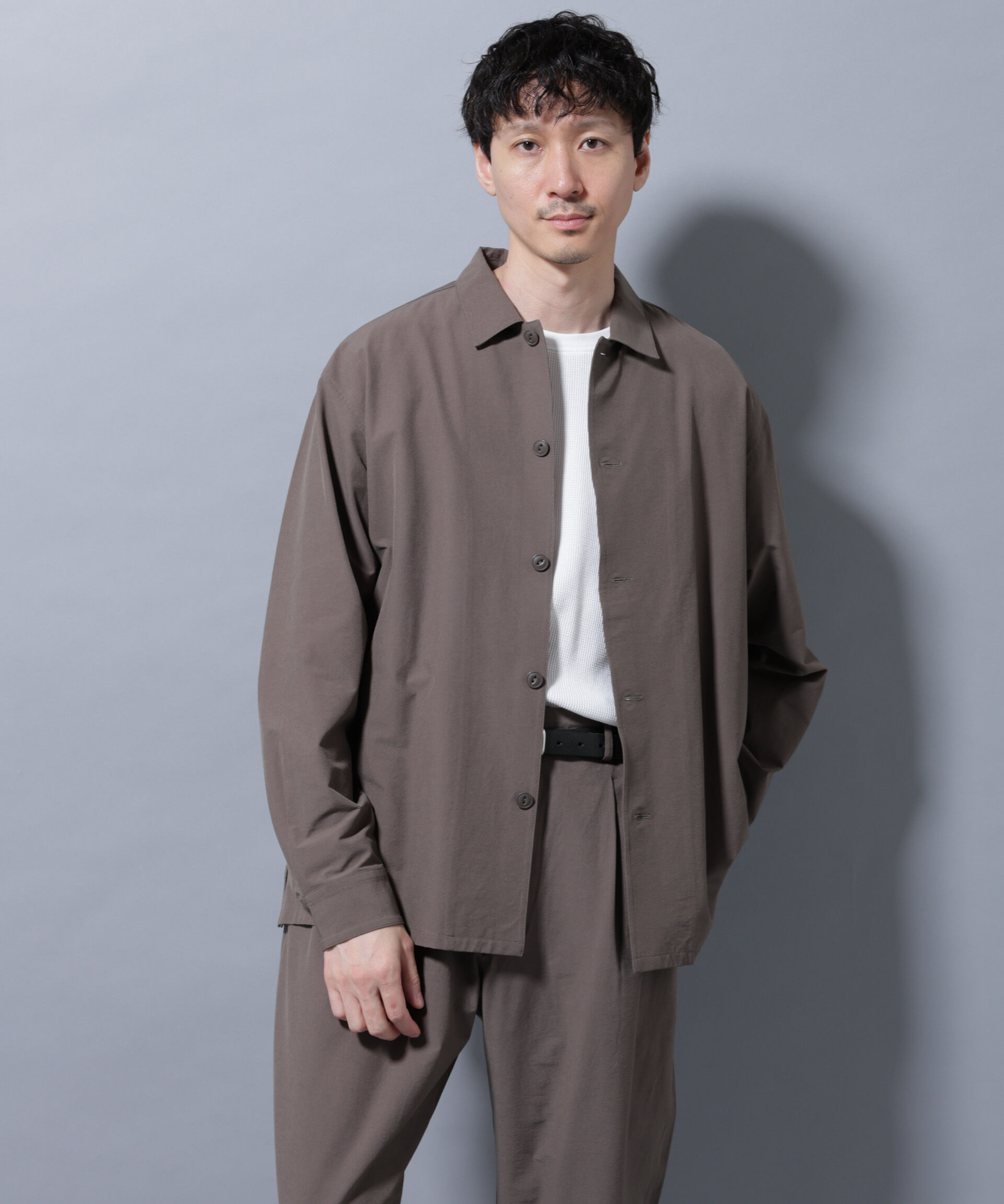 nano･universe「ストレッチワイドシャツブルゾン(セットアップ可)」|シャツ・ブラウス|