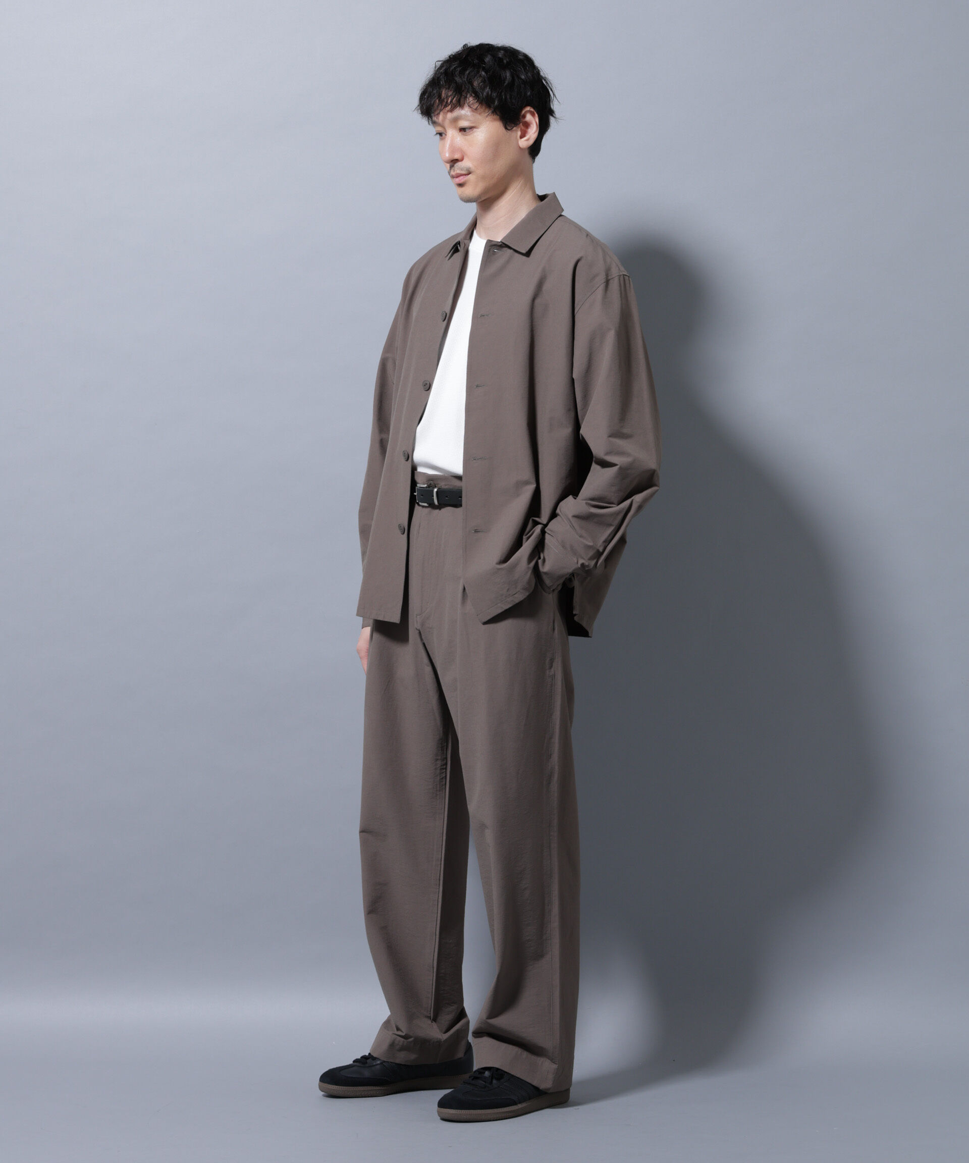 nano･universe「ストレッチワイドシャツブルゾン(セットアップ可)」|シャツ・ブラウス|