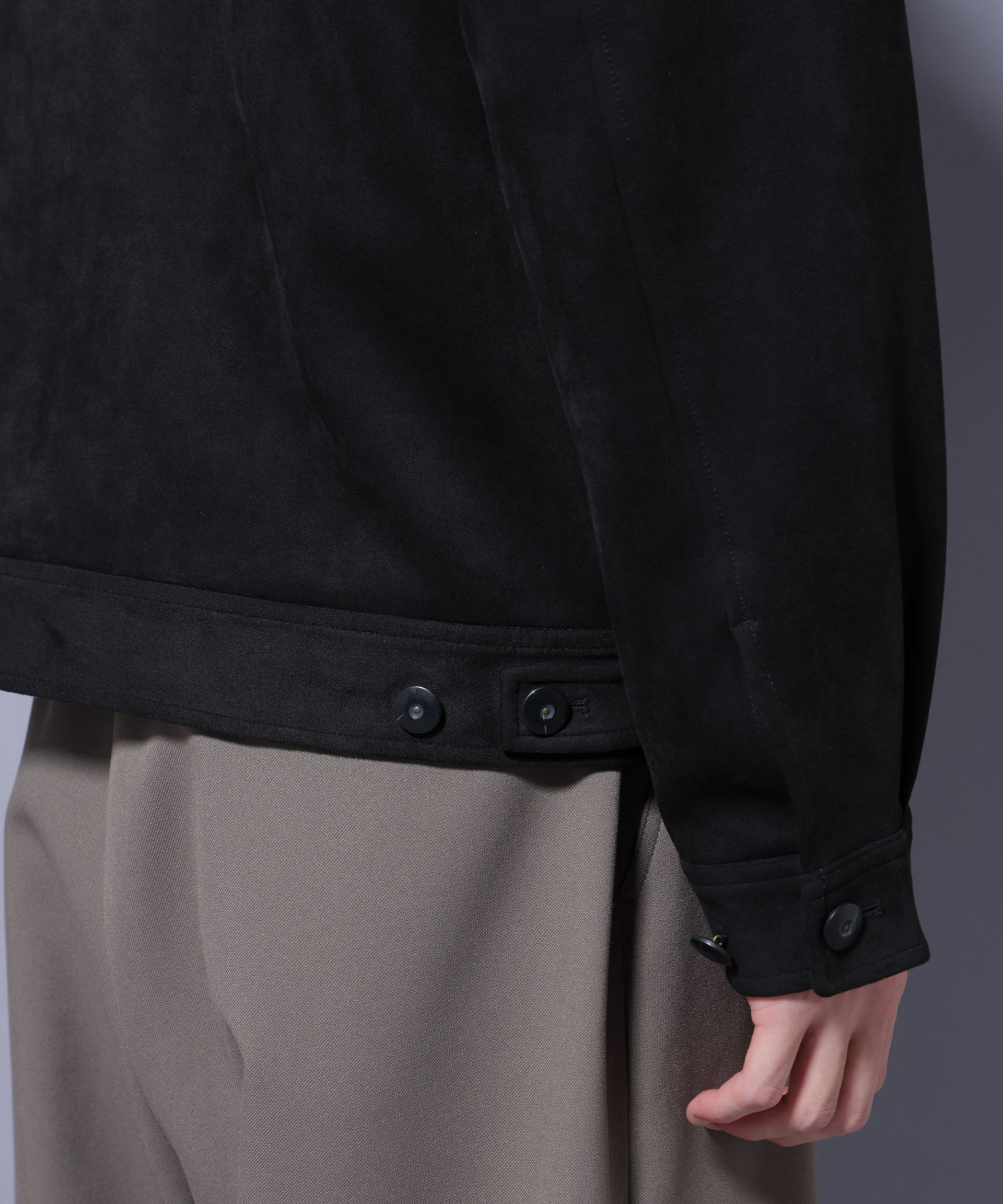 nano･universe「フェイクスエードブルゾン」|ブルゾン・スタジャン|