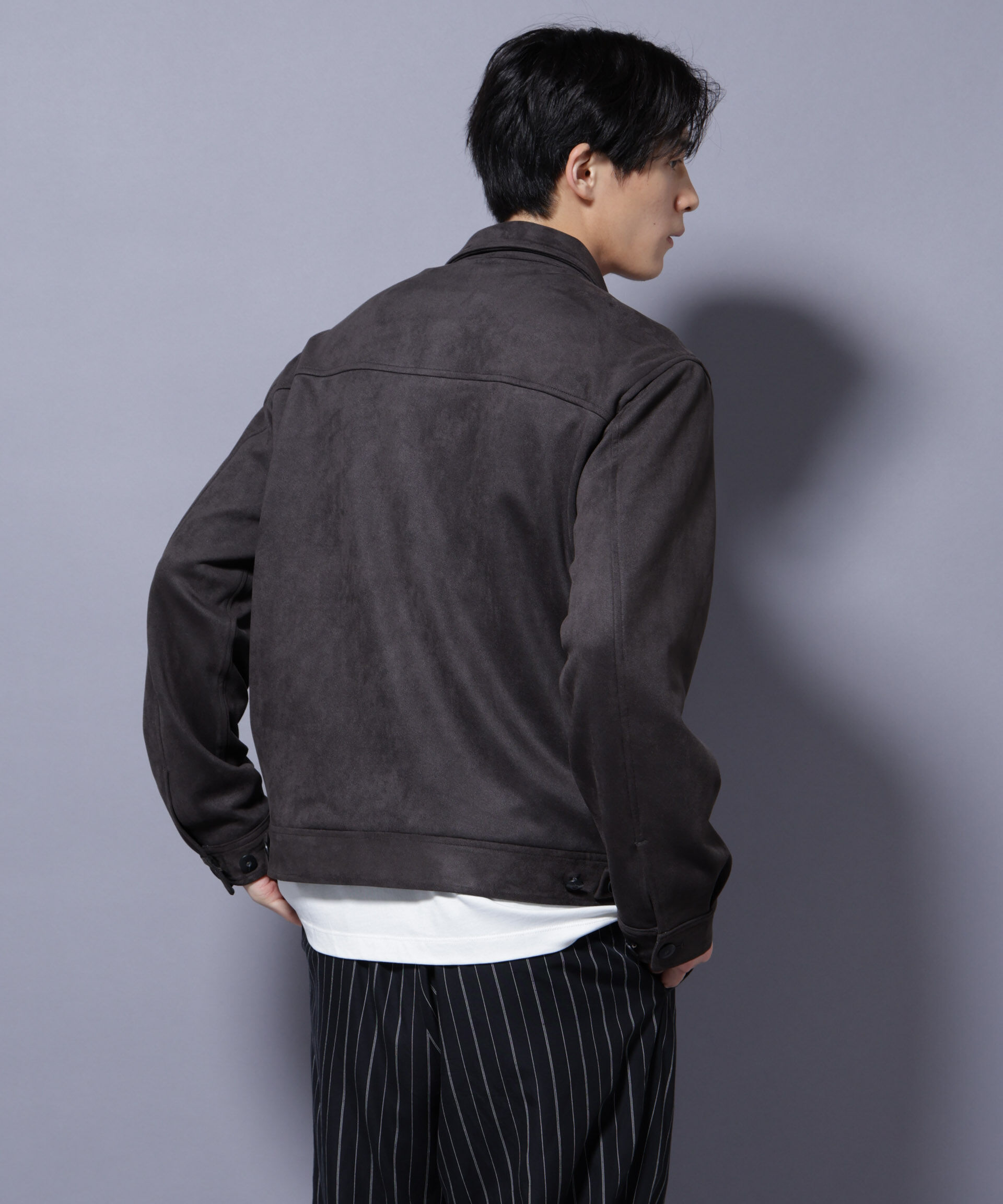 nano･universe「フェイクスエードブルゾン」|ブルゾン・スタジャン|