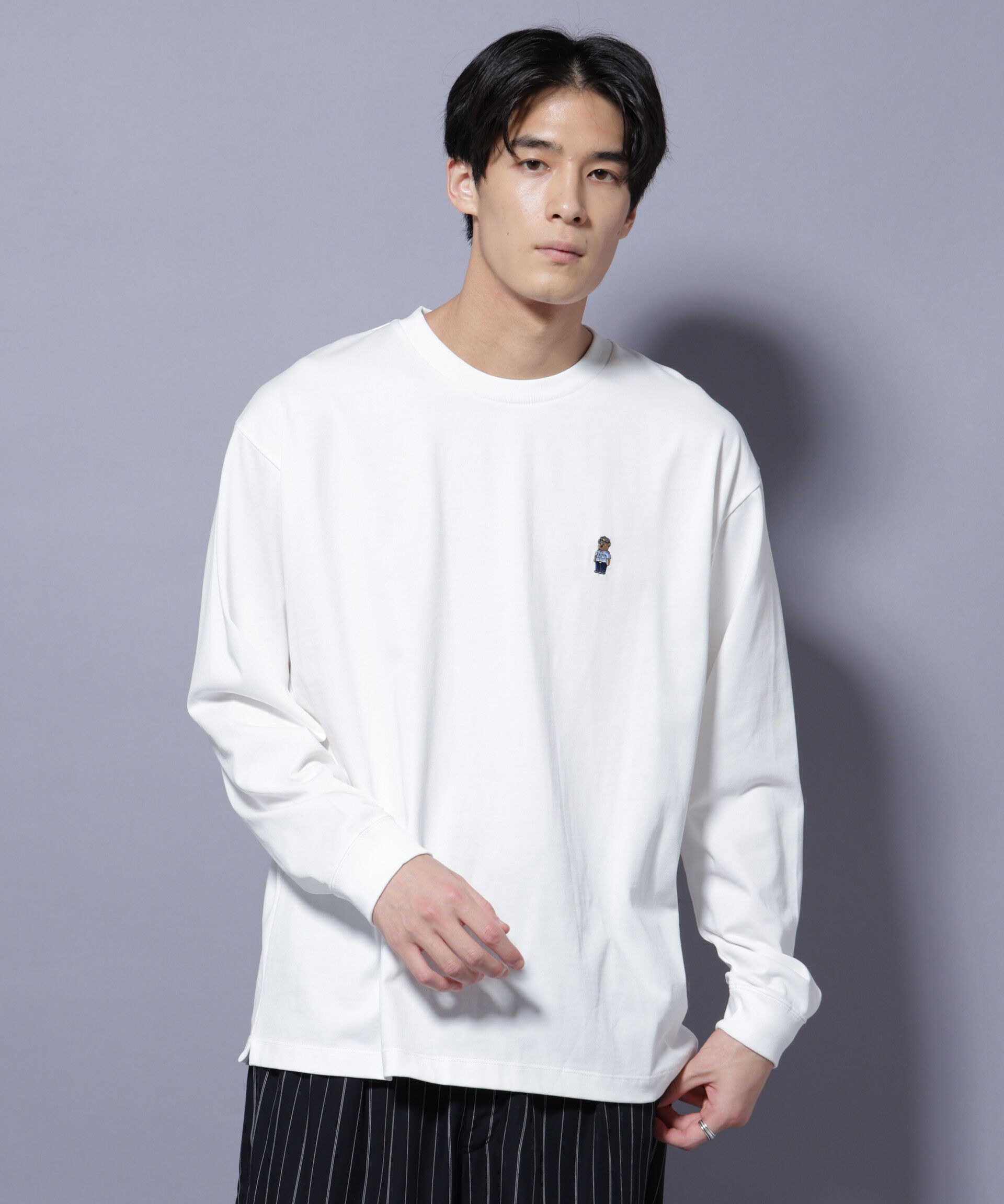 nano･universe「ナノベア Tシャツ 長袖 working」|Tシャツ・カットソー|パターン1