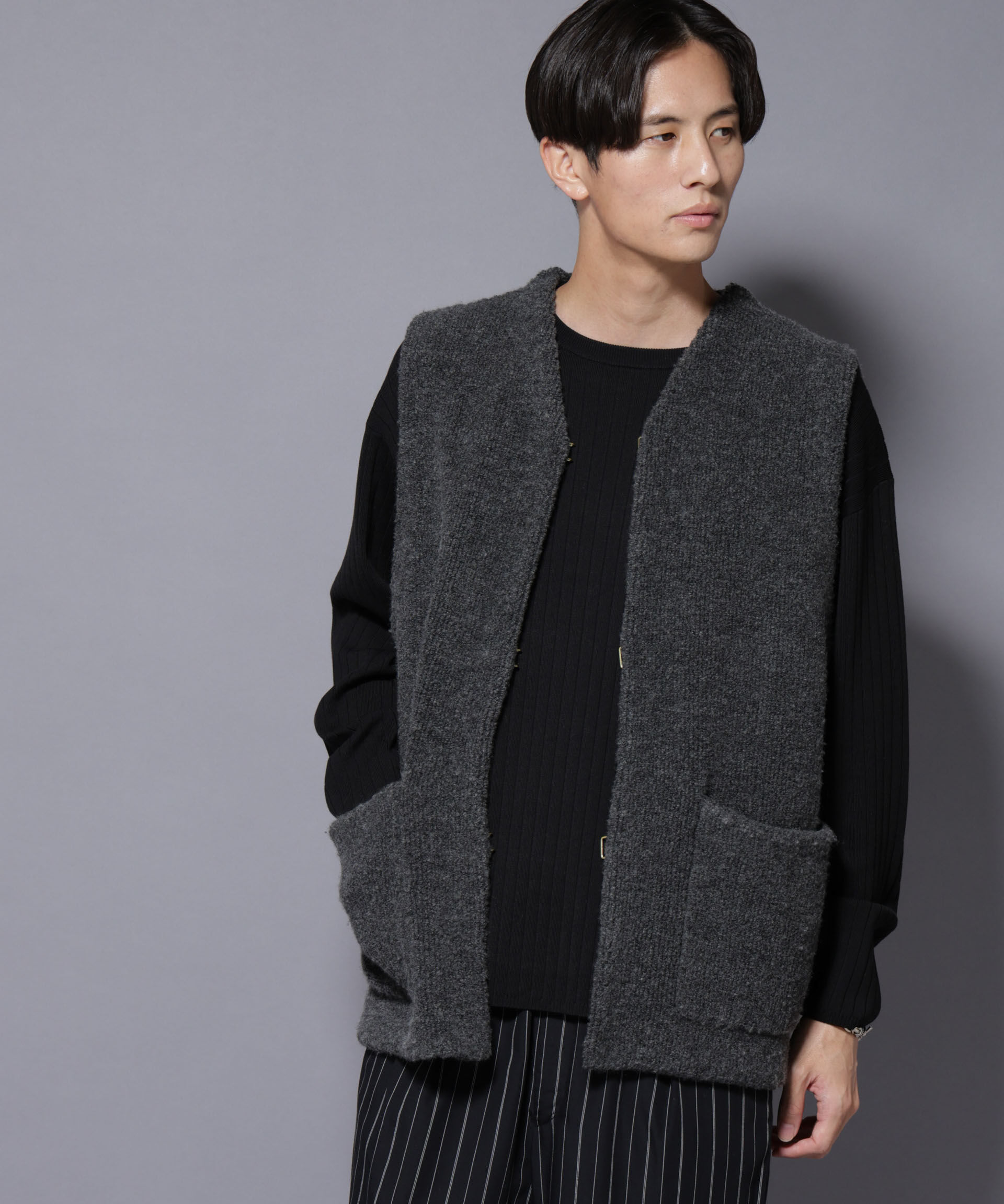 nano･universe「W/Acパイル オルタナティブベスト」|ニット・セーター|