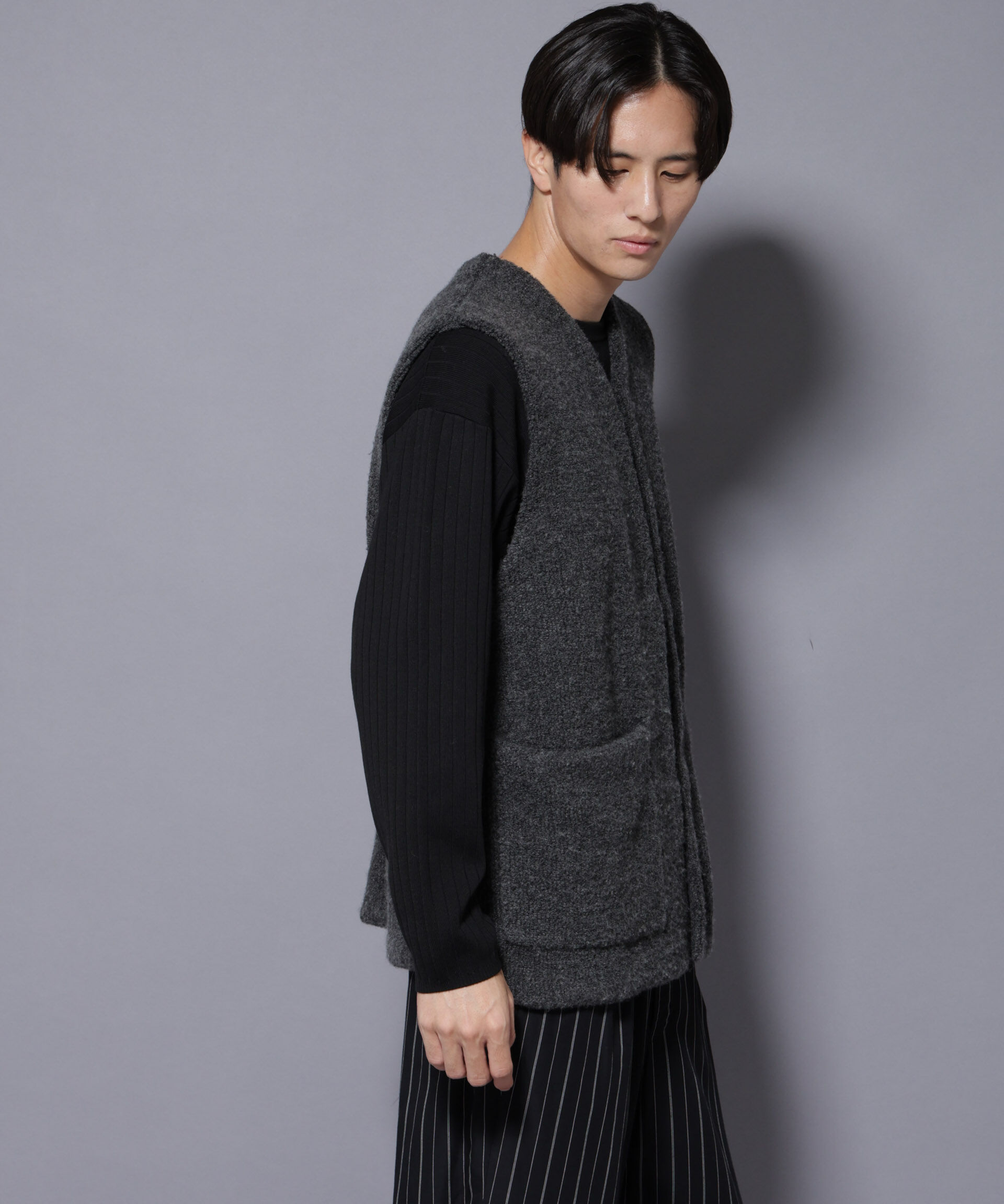 nano･universe「W/Acパイル オルタナティブベスト」|ニット・セーター|