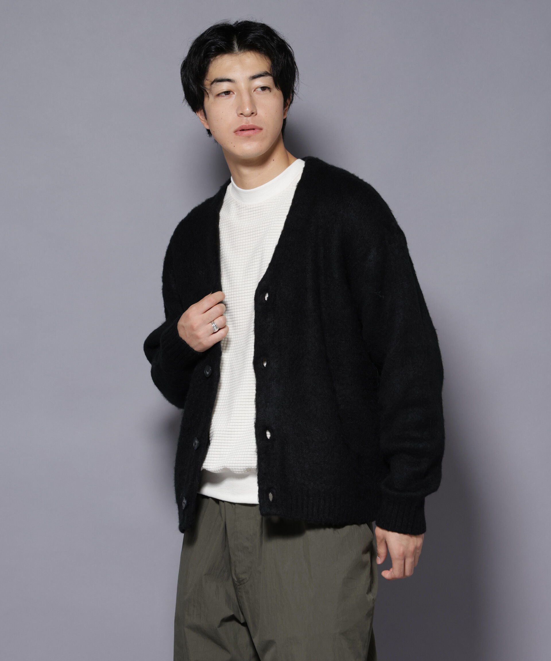 nano･universe「モヘヤライクニットカーディガン」|ニット・セーター|