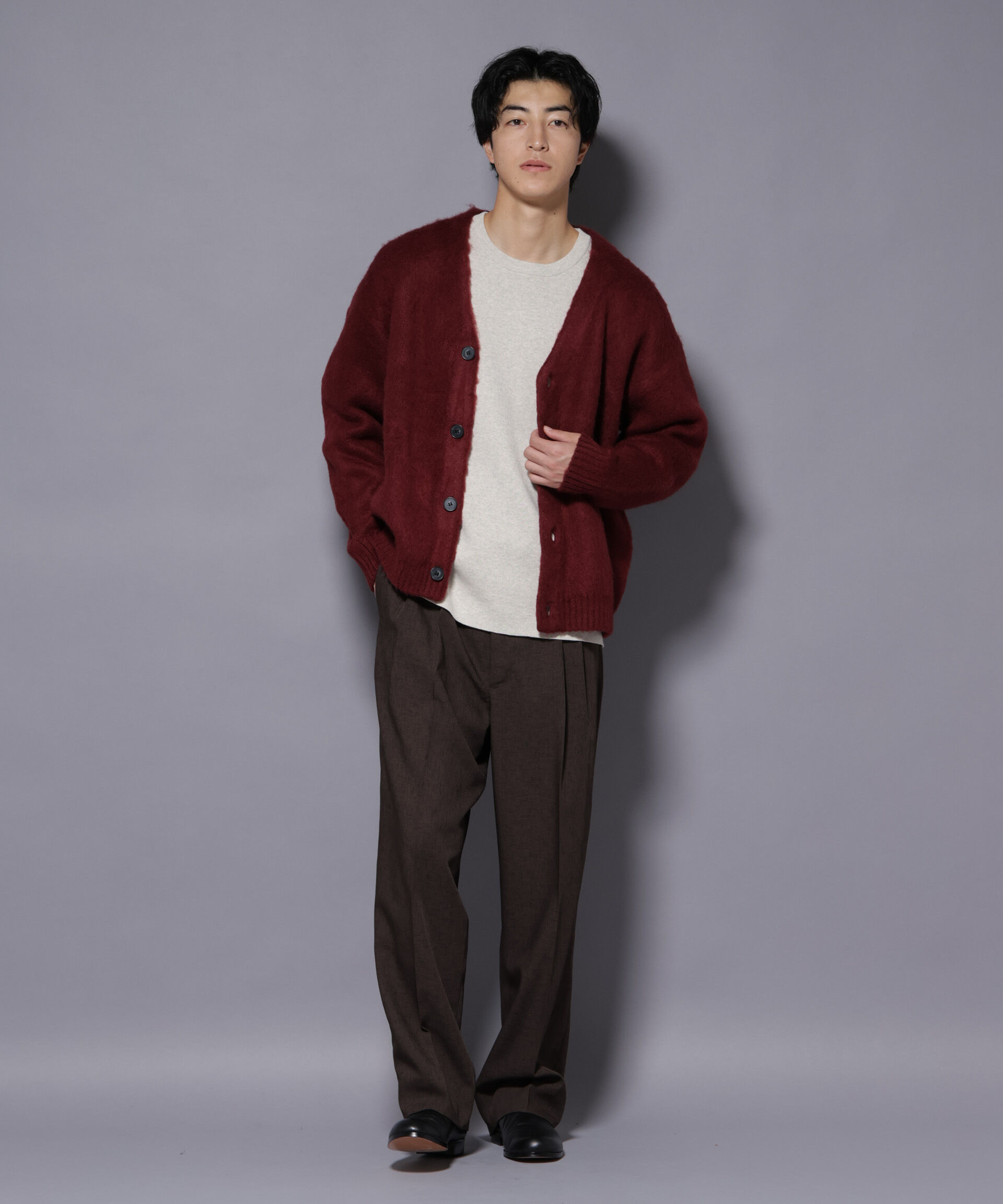 nano･universe「モヘヤライクニットカーディガン」|ニット・セーター|