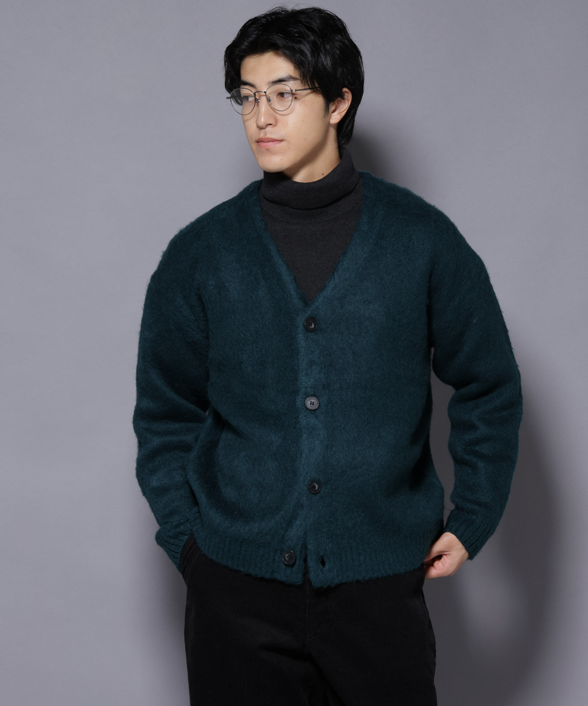 nano･universe「モヘヤライクニットカーディガン」|ニット・セーター|