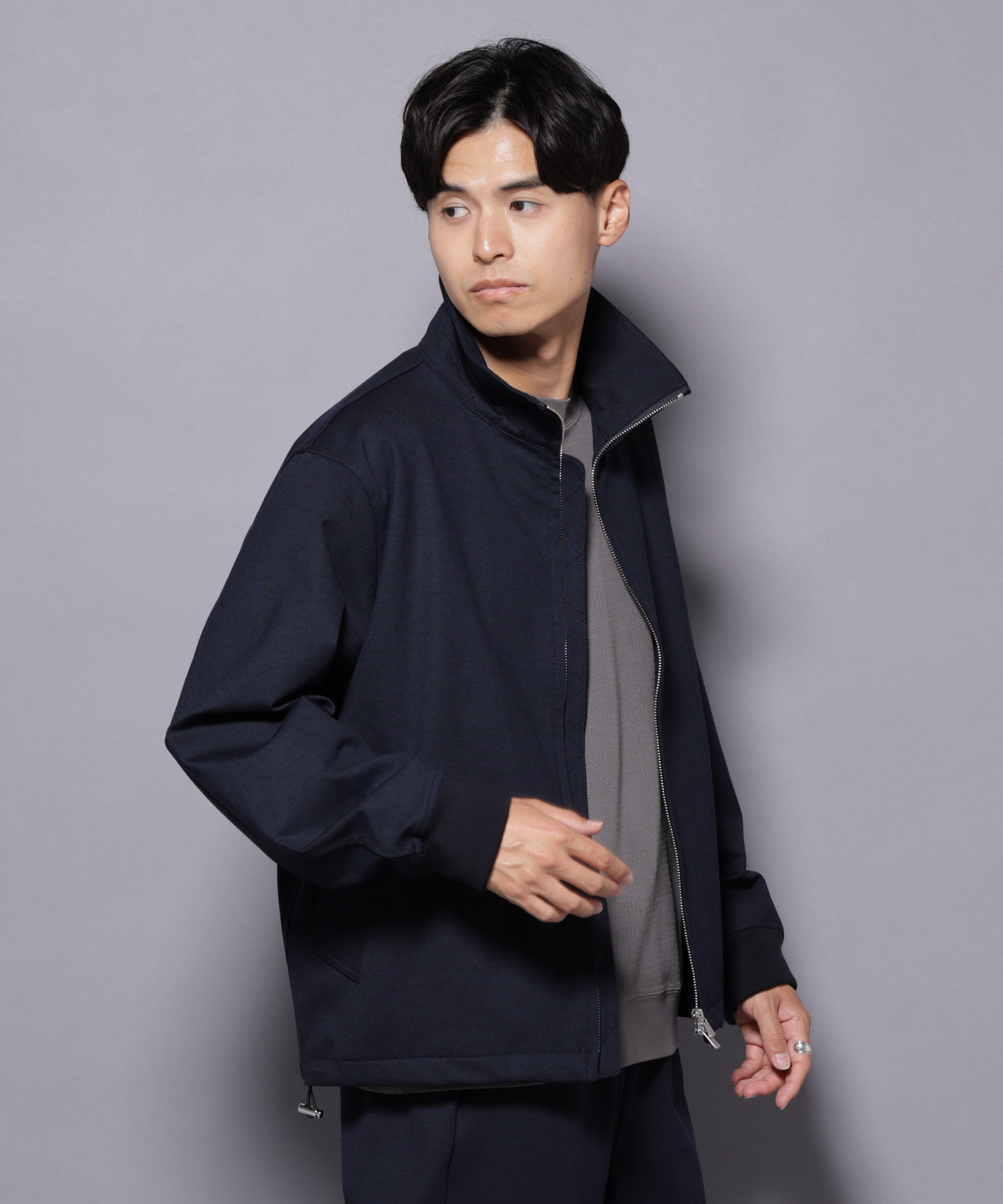 nano･universe「DELEGANTE TECH+ バルーンブルゾン」|ブルゾン・スタジャン|