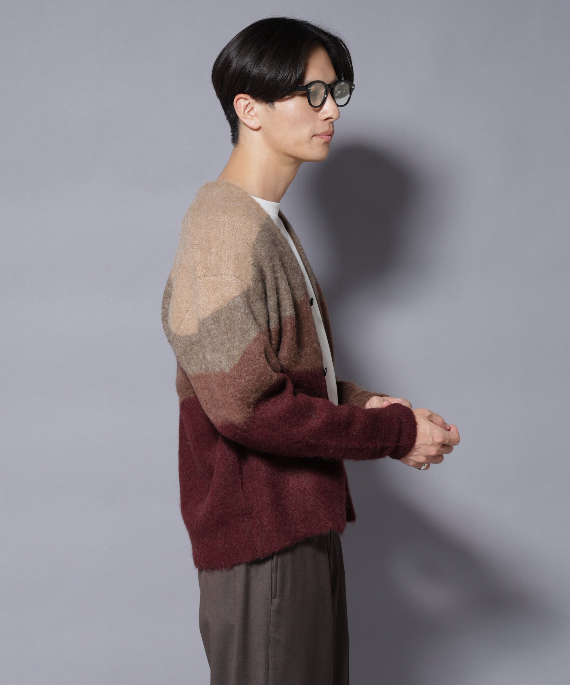 nano･universe「｢COFIL｣ SCIARADA モヘヤ混 ランドスケープニットカーディガン」|ニット・セーター|