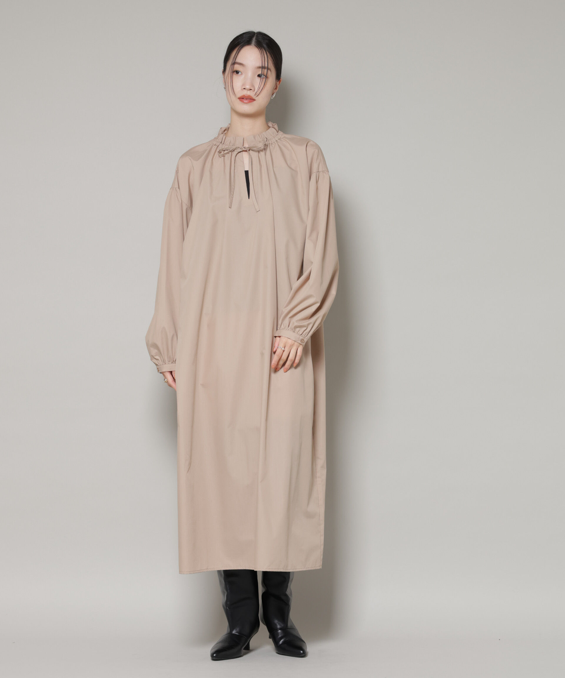 nano･universe「キルティングベスト&times;ギャザーワンピース アンサンブルセット」|ワンピース|