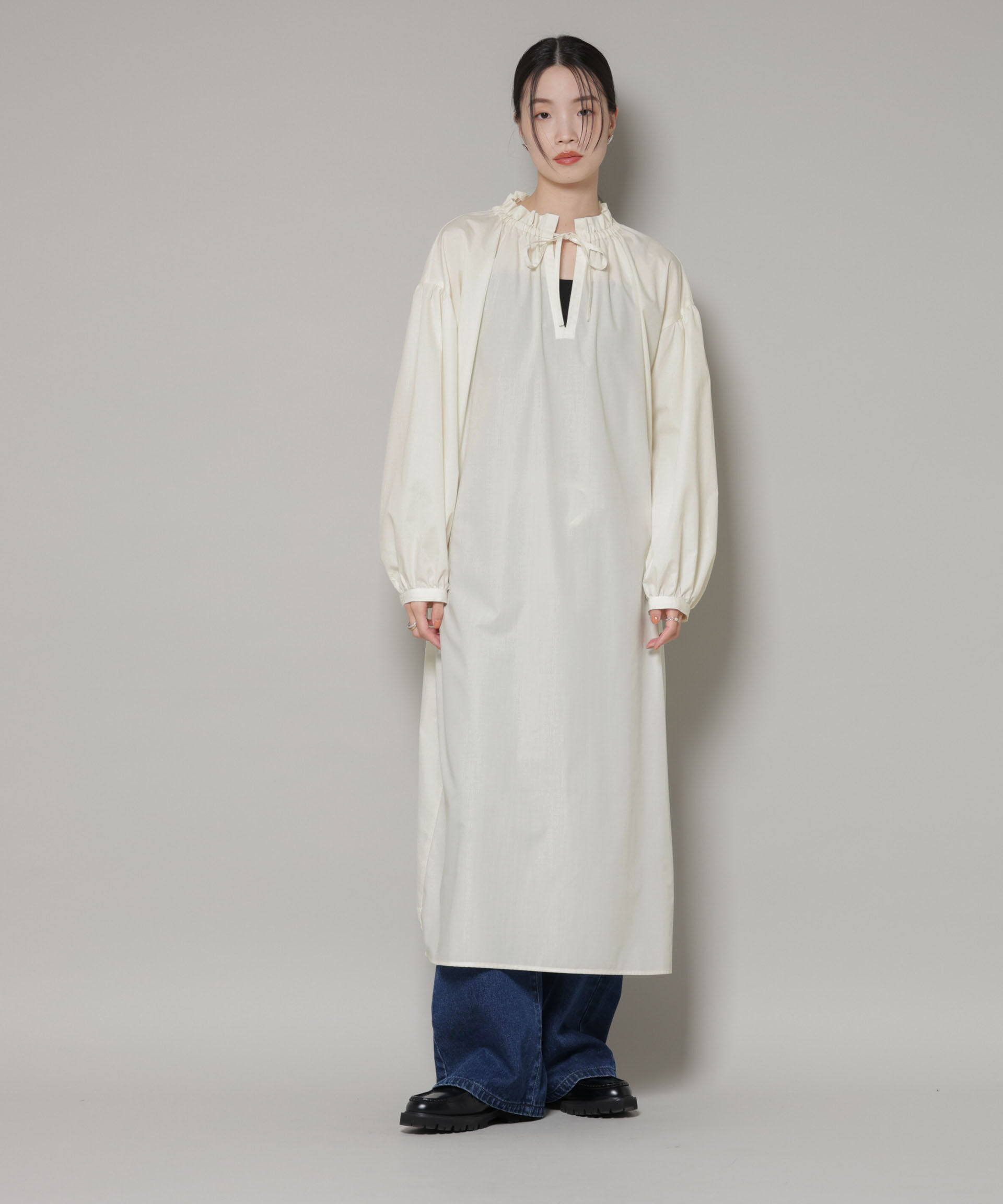 nano･universe「キルティングベスト&times;ギャザーワンピース アンサンブルセット」|ワンピース|