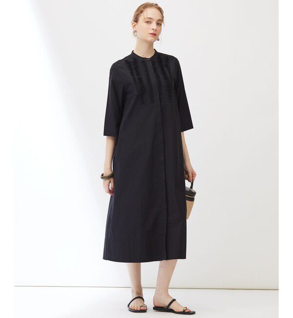 23区「【Indian Factory】コットンポプリン タックディテール シャツワンピース」|ワンピース|