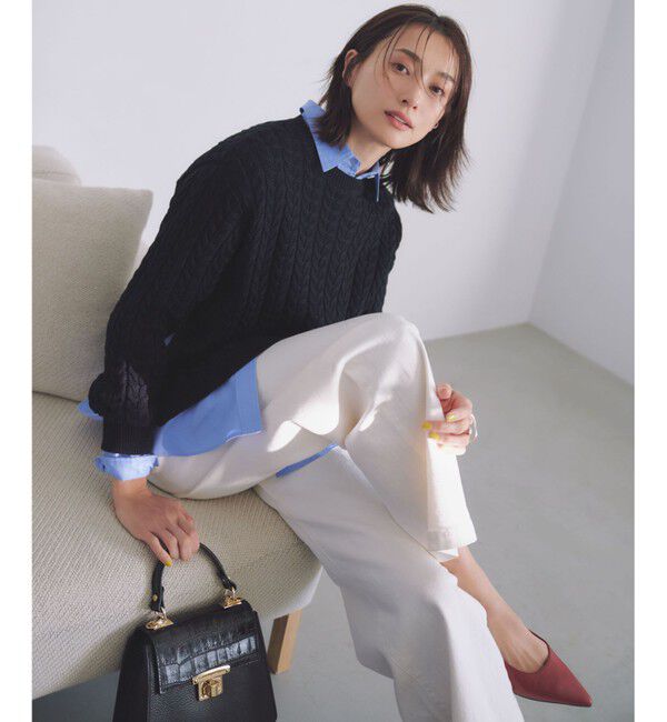 23区「【滝沢眞規子さん着用/VERY掲載/洗える】23区DENIM ストレッチ ワイドパンツ」|デニム|