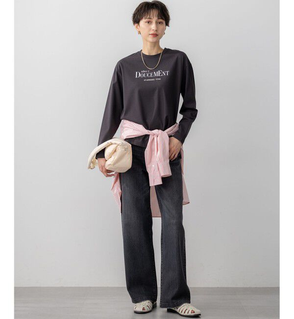 23区「【滝沢眞規子さん着用/VERY掲載/洗える】23区DENIM ストレッチ ワイドパンツ」|デニム|