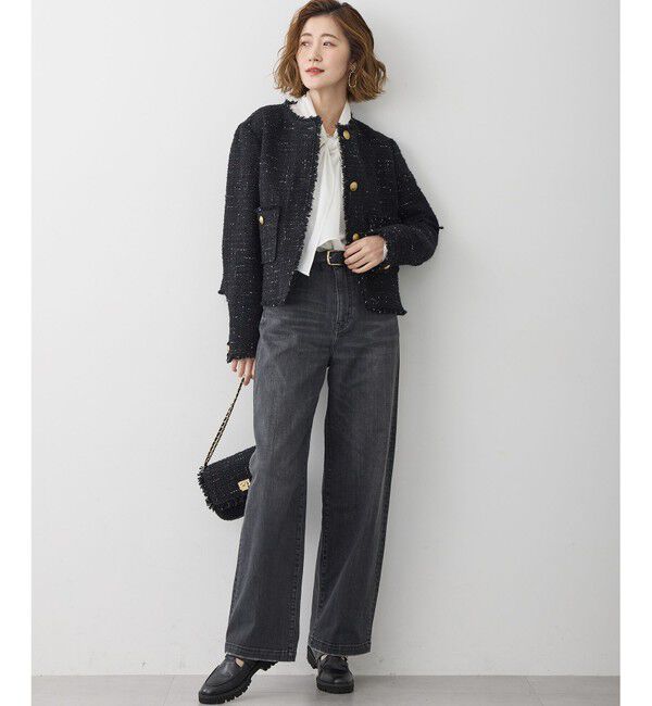 23区「【滝沢眞規子さん着用/VERY掲載/洗える】23区DENIM ストレッチ ワイドパンツ」|デニム|