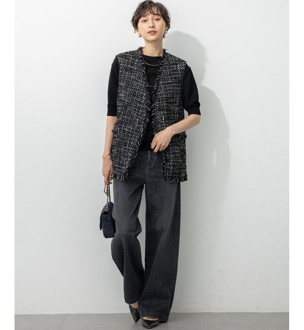 23区「【滝沢眞規子さん着用/VERY掲載/洗える】23区DENIM ストレッチ ワイドパンツ」|デニム|