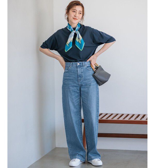 23区「【滝沢眞規子さん着用/VERY掲載/洗える】23区DENIM ストレッチ ワイドパンツ」|デニム|