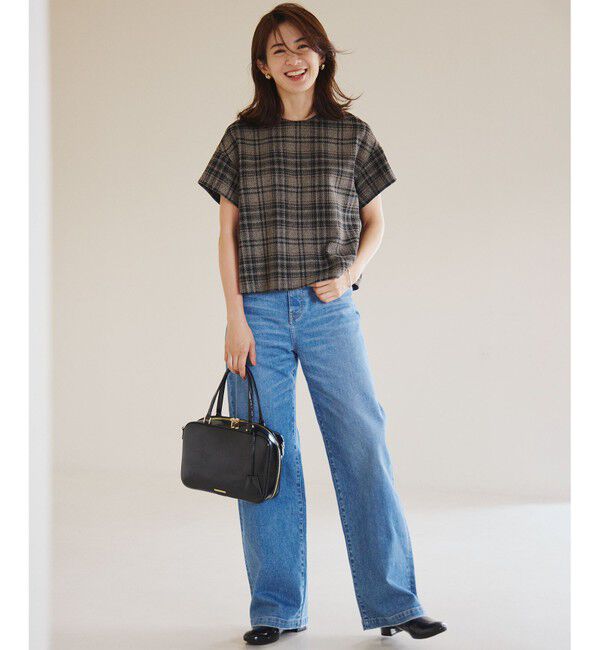 23区「【滝沢眞規子さん着用/VERY掲載/洗える】23区DENIM ストレッチ ワイドパンツ」|デニム|