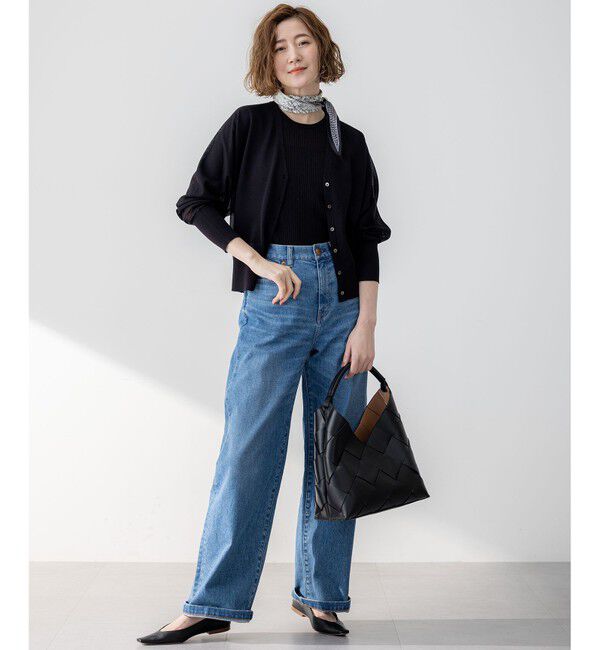 23区「【滝沢眞規子さん着用/VERY掲載/洗える】23区DENIM ストレッチ ワイドパンツ」|デニム|