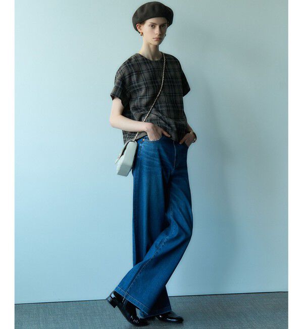 23区「【滝沢眞規子さん着用/VERY掲載/洗える】23区DENIM ストレッチ ワイドパンツ」|デニム|