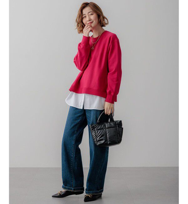 23区「【滝沢眞規子さん着用/VERY掲載/洗える】23区DENIM ストレッチ ワイドパンツ」|デニム|