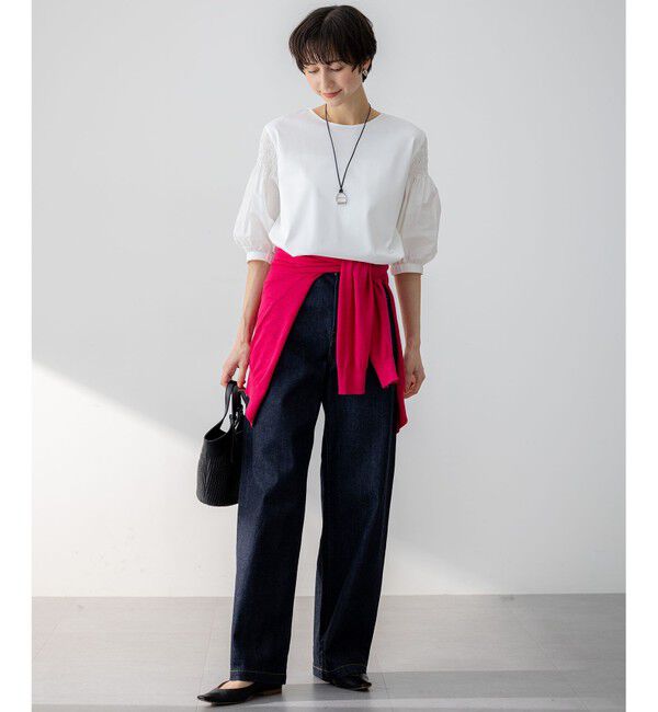 23区「【滝沢眞規子さん着用/VERY掲載/洗える】23区DENIM ストレッチ ワイドパンツ」|デニム|