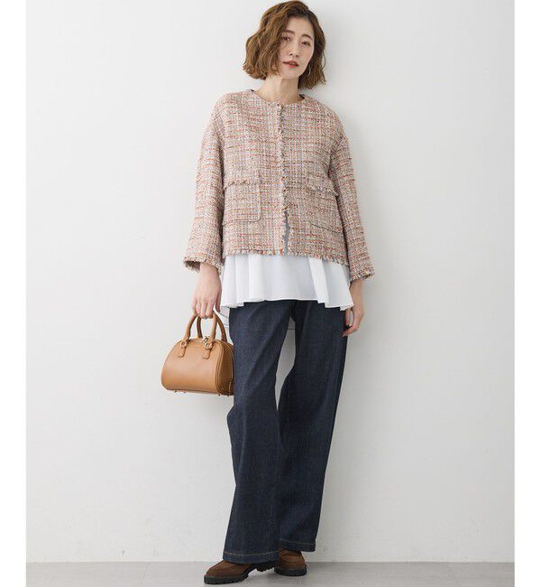 23区「【滝沢眞規子さん着用/VERY掲載/洗える】23区DENIM ストレッチ ワイドパンツ」|デニム|