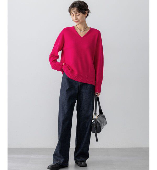 23区「【滝沢眞規子さん着用/VERY掲載/洗える】23区DENIM ストレッチ ワイドパンツ」|デニム|