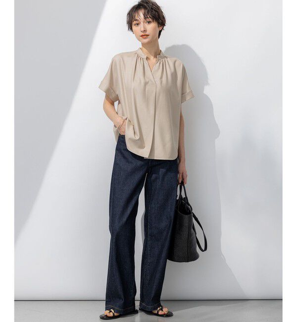 23区「【滝沢眞規子さん着用/VERY掲載/洗える】23区DENIM ストレッチ ワイドパンツ」|デニム|