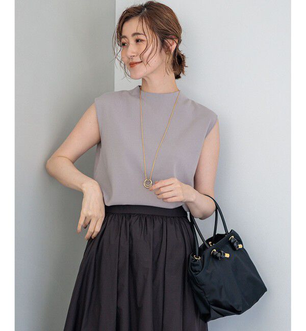 23区「【洗える】ヴィスコースストレッチ ノースリーブ プルオーバー」|ニット・セーター|ﾗｲﾄｸﾞﾚ