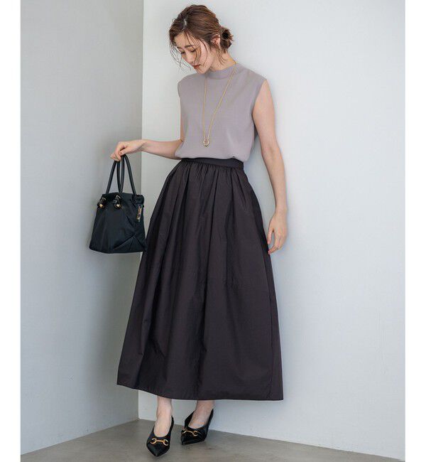 23区「【洗える】ヴィスコースストレッチ ノースリーブ プルオーバー」|ニット・セーター|