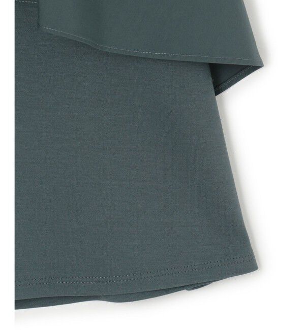 23区「【汗じみ防止/洗える】ランダムフリルジャージー ドッキング カットソー」|Tシャツ・カットソー|