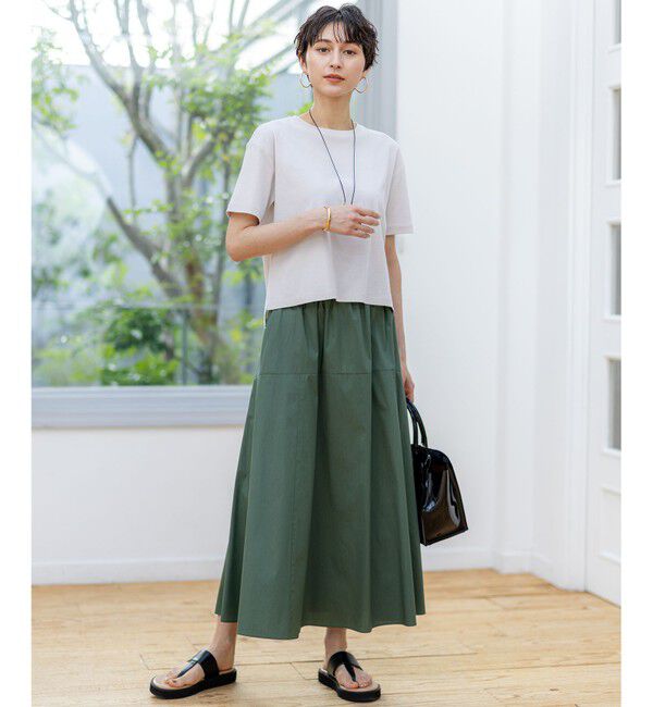 23区「【速乾性/汗じみ防止】半袖 クロップド IT Tシャツ」|Tシャツ・カットソー|