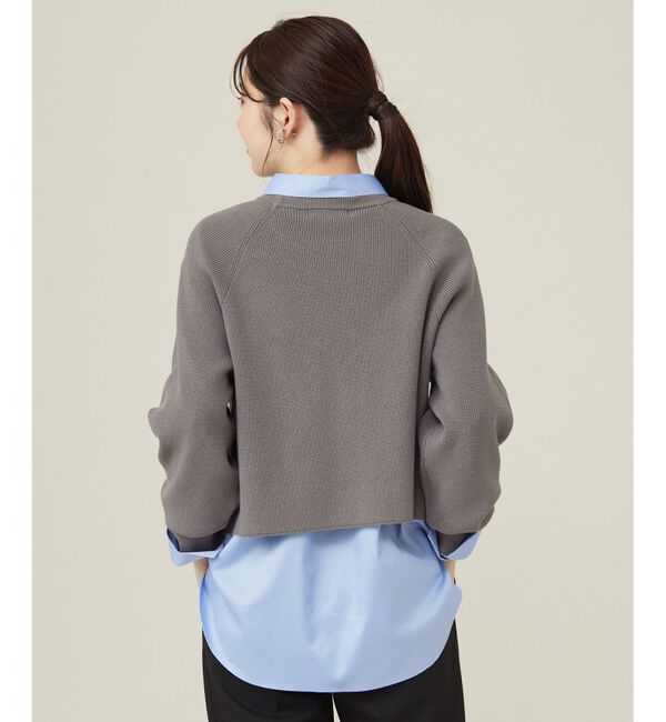 ANY SIS「【BAILA12月号掲載・貴島明日香さんコラボ】ニットレイヤード シャツ ツインセット」|ニット・セーター|