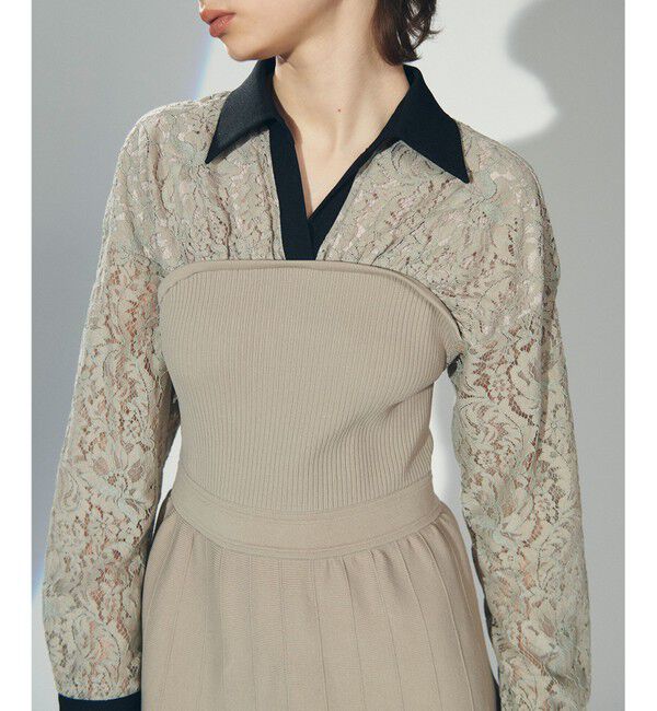 Diagram「レースレイヤードニットワンピース」|ワンピース|