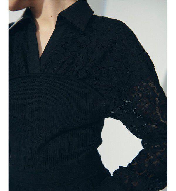 Diagram「レースレイヤードニットワンピース」|ワンピース|