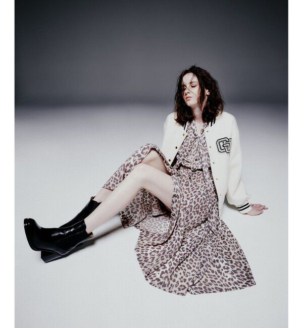 Grace Class「レオパードドレープドレス」|ワンピース|