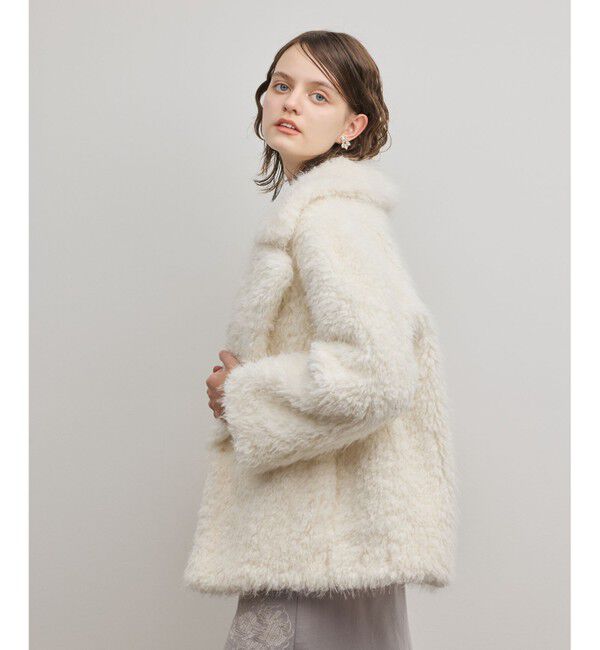 GRACE CONTINENTAL「フェイクファーPコート」|ピーコート|