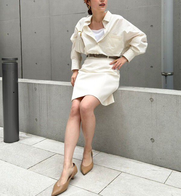 NOLLEY'S「ストレッチカルゼショートスカート」|台形|