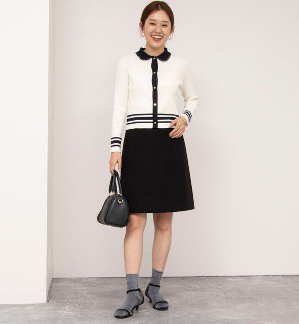 NOLLEY'S「ストレッチカルゼショートスカート」|台形|