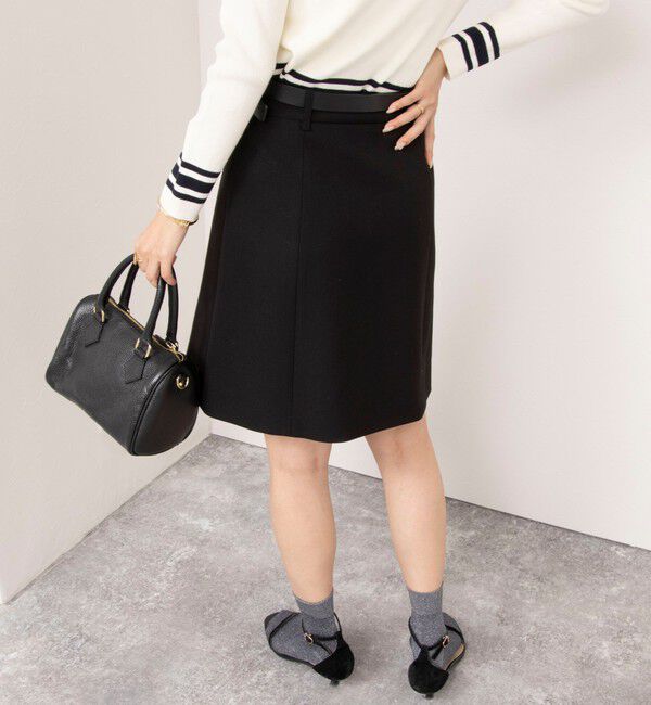 NOLLEY'S「ストレッチカルゼショートスカート」|台形|