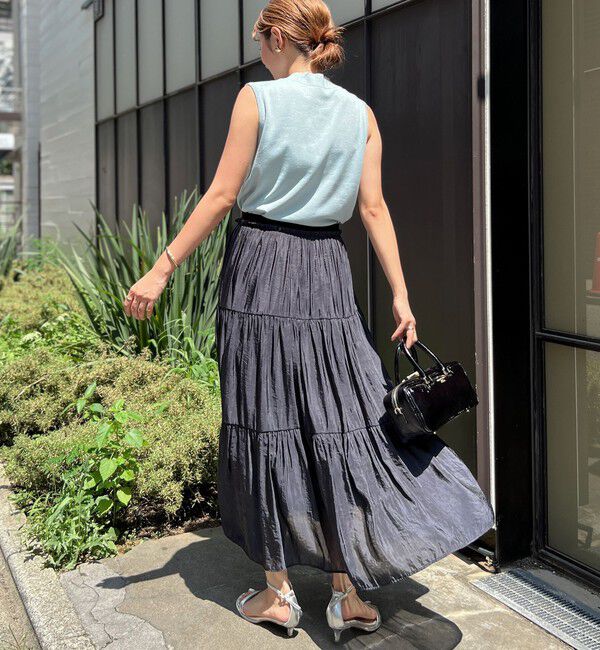NOLLEY'S「ウォッシャブル割繊ティアードスカート」|スカート|