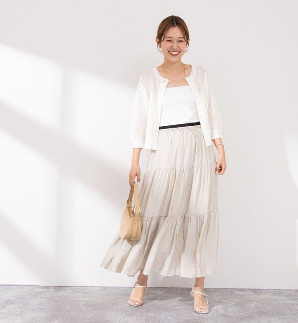 NOLLEY'S「ウォッシャブル割繊ティアードスカート」|スカート|