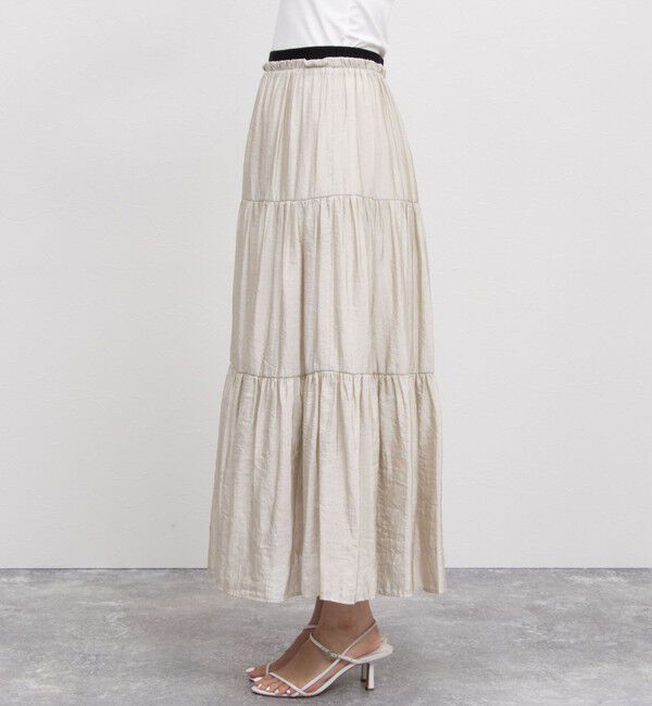 NOLLEY'S「ウォッシャブル割繊ティアードスカート」|スカート|