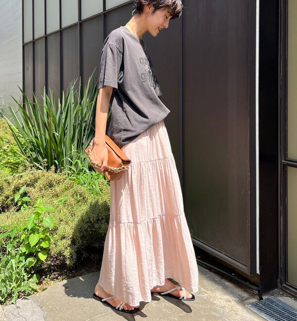 NOLLEY'S「ウォッシャブル割繊ティアードスカート」|スカート|