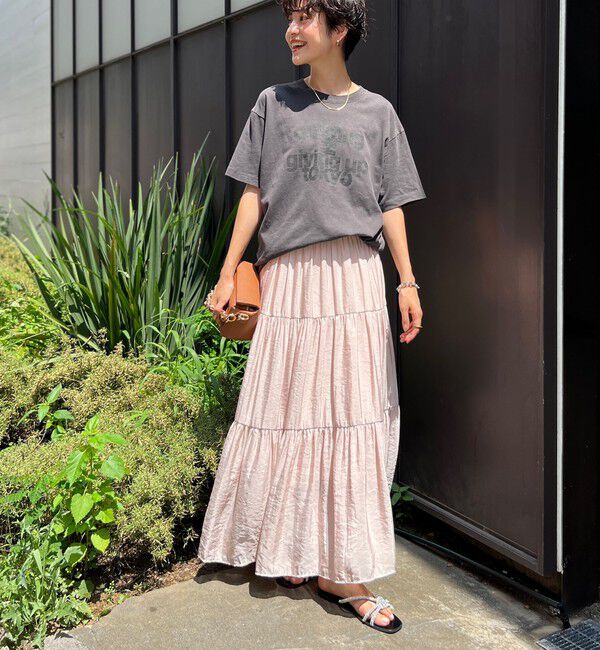 NOLLEY'S「ウォッシャブル割繊ティアードスカート」|スカート|