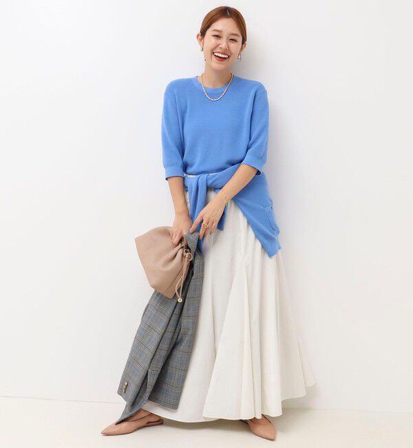 NOLLEY'S「《手洗い可能》ESPOIR 16G片畦クルーネックカーディガン」|カーディガン|