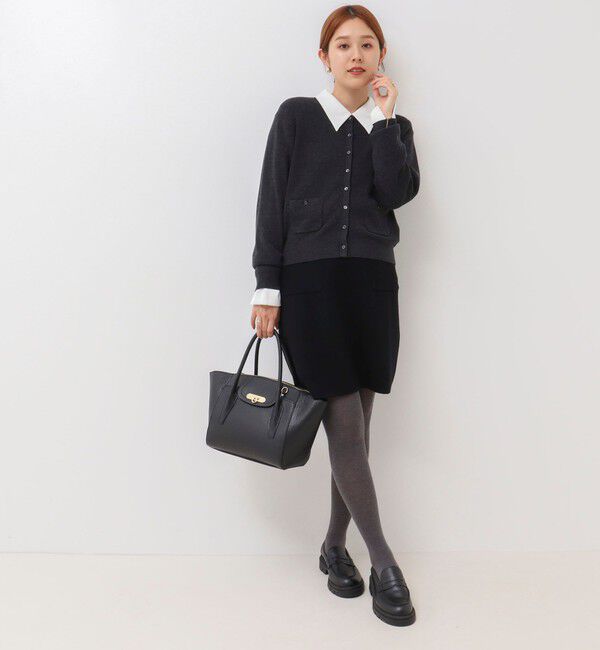 NOLLEY'S「《手洗い可能》ESPOIR 16G片畦クルーネックカーディガン」|カーディガン|