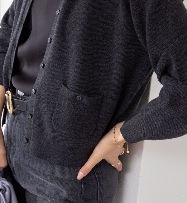 NOLLEY'S「《手洗い可能》ESPOIR 16G片畦クルーネックカーディガン」|カーディガン|