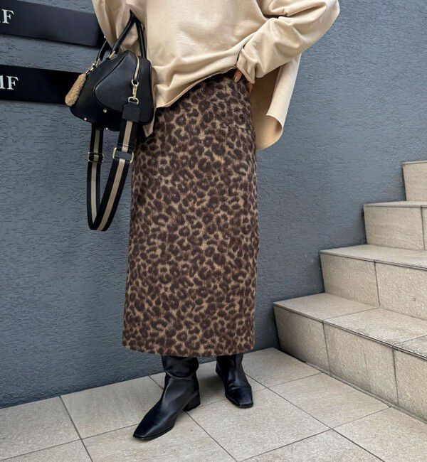 Rie Miller「ひょう柄タイトスカート」|タイト|